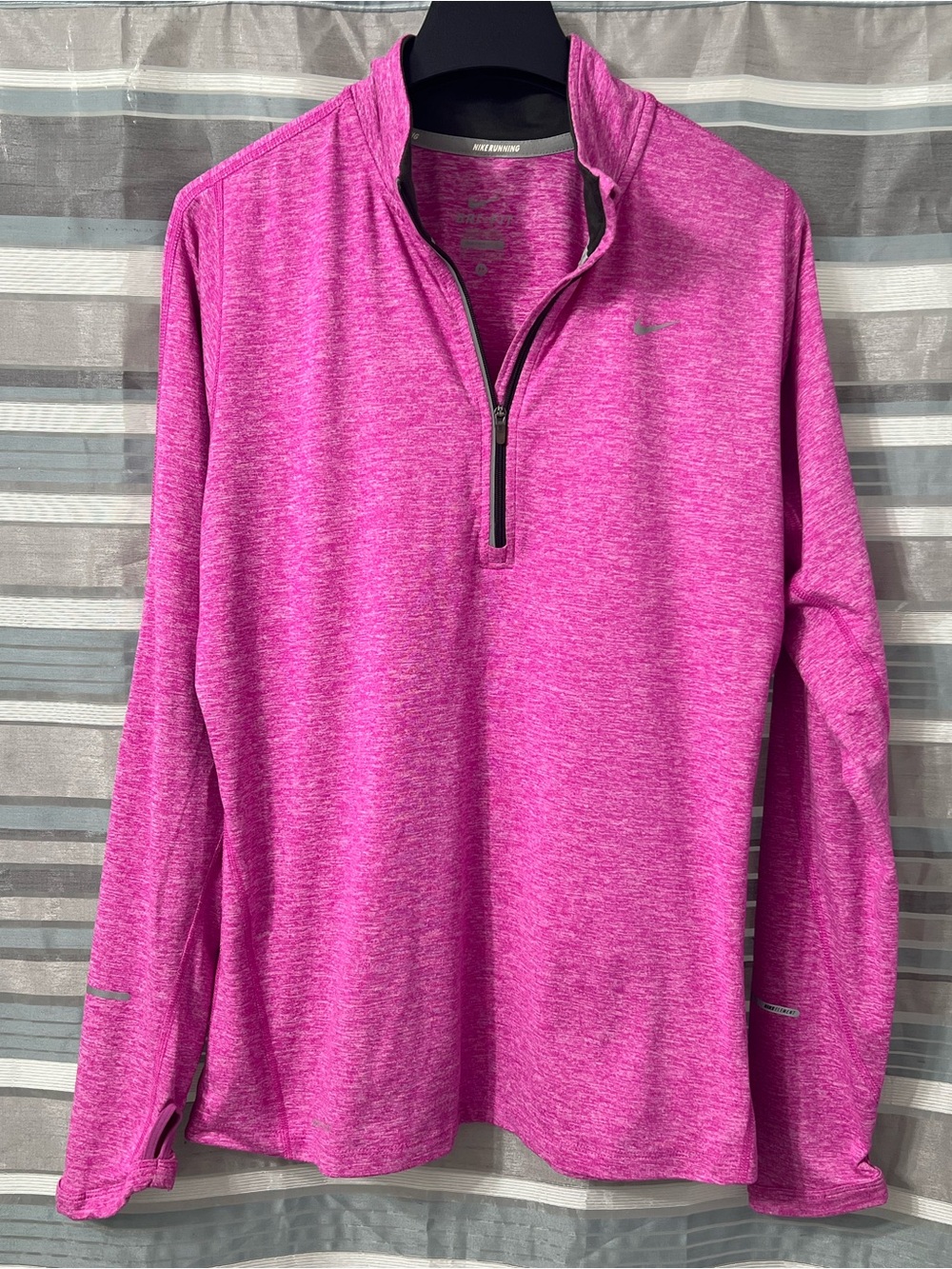 Nike Women's Dri-Fit Element 1/2-Zip Running Long Sleeve Magenta Shirt